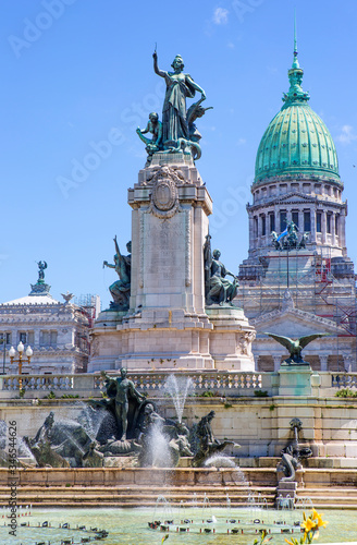 Buenos Aires, Argentina, Palace of the National Congress.
 The majestic Palace is executed in the neoclassical style, a characteristic feature is the dome, which reaches a height of 80 meters. At firs
