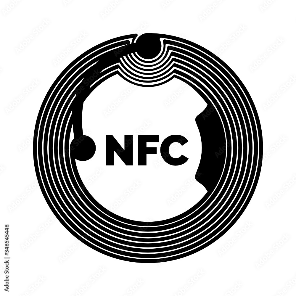 NFC tag sticker Stock Vector