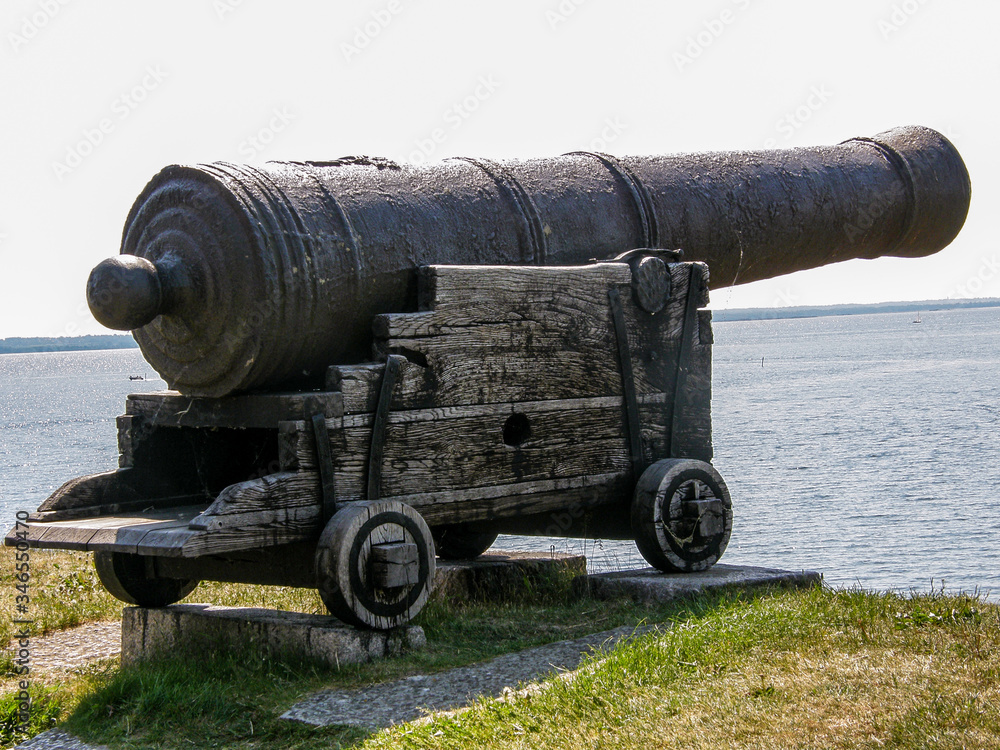 A canon gun at the Kalmar Castle's fortress.