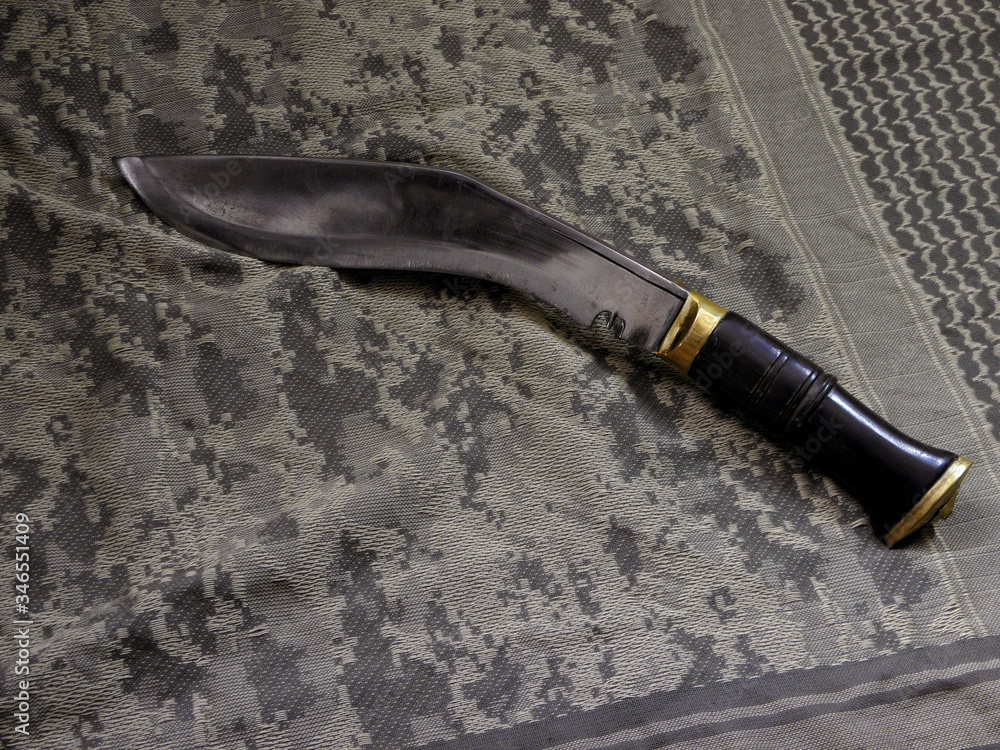 Real Nepalese fighting knife kukri Stock Photo Adobe Stock