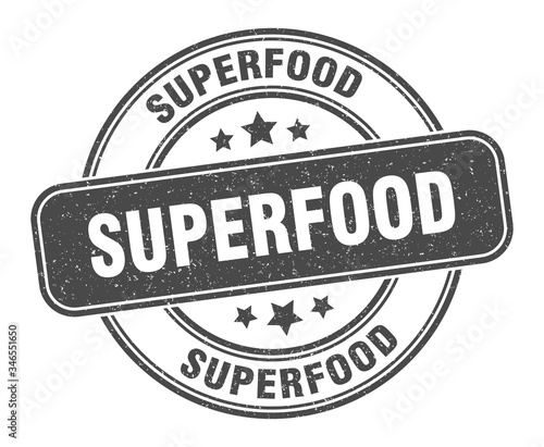 superfood stamp. superfood label. round grunge sign