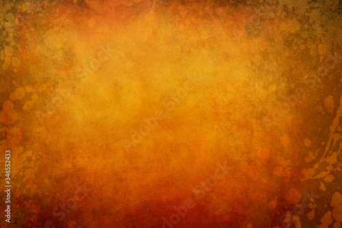 orange grunge background with stains