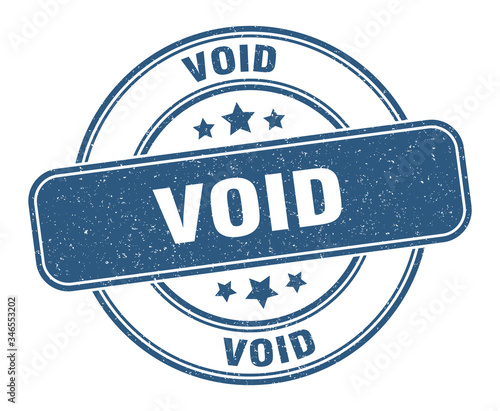 void stamp. void label. round grunge sign