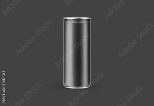 Aluminum slim can isolated on background. Soda can mock up good use for design drink, beer, soda, juice, water or alcohol.