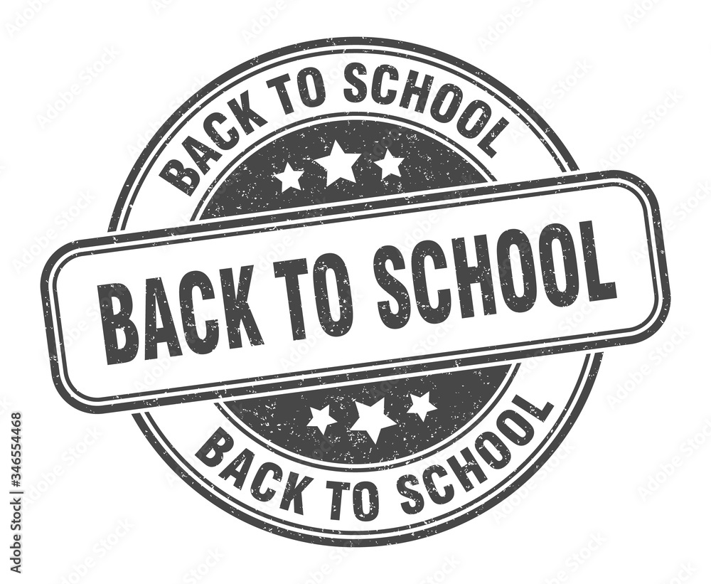 Obraz premium back to school stamp. back to school round grunge sign. label