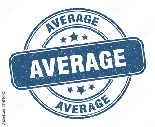 average stamp. average label. round grunge sign