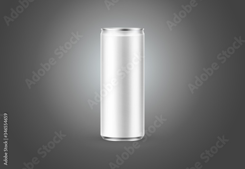 Aluminum slim can isolated on background. Soda can mock up good use for design drink, beer, soda, juice, water or alcohol.