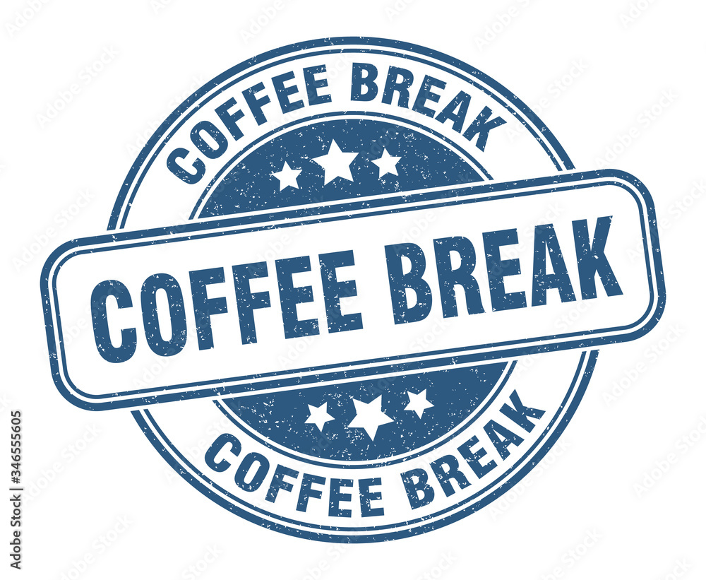 Fototapeta premium coffee break stamp. coffee break round grunge sign. label