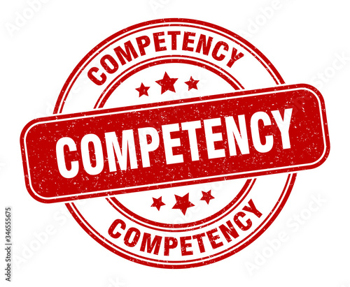 competency stamp. competency label. round grunge sign