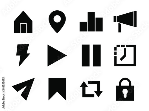 Social Media UI Icon Set Glyph