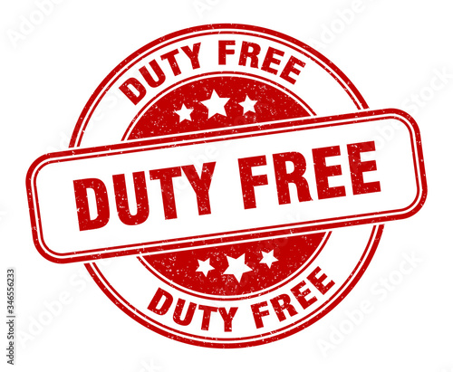 duty free stamp. duty free round grunge sign. label
