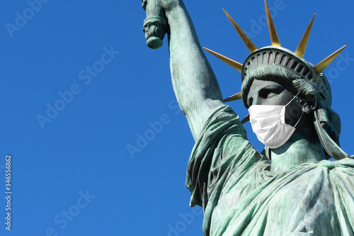 Statue of Liberty in a medi...