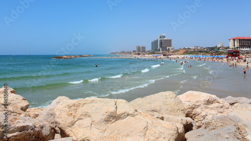 Beach in the summer on the ...