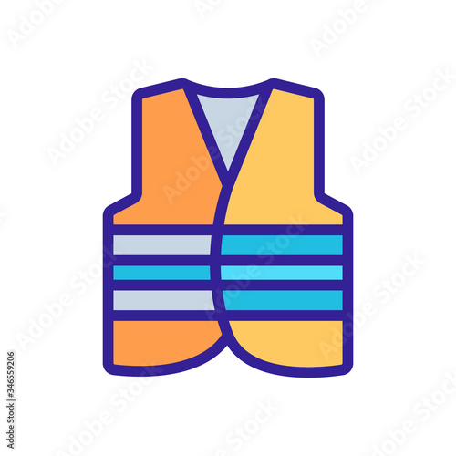 lift safety vest icon vector. lift safety vest sign. color symbol illustration