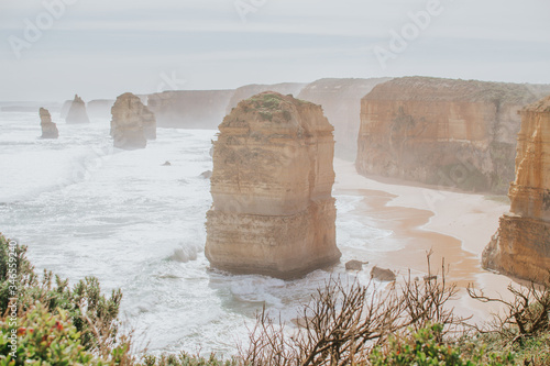 Landscape of Twelve Apostles in Victoria Australia. The Great Ocean Road