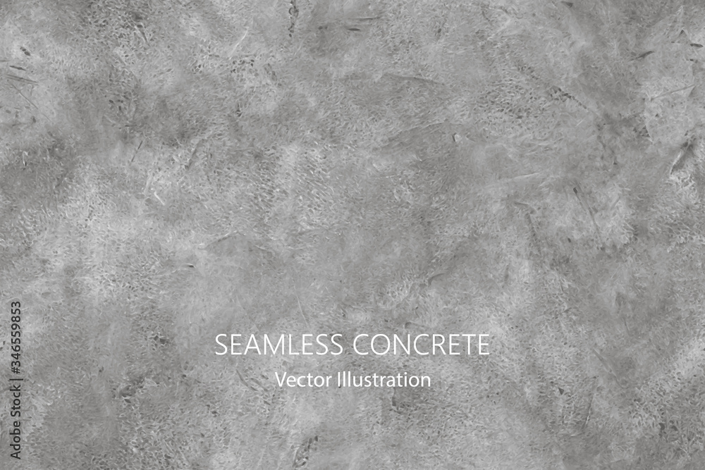 Seamless vector gray concrete texture. Stone wall background.