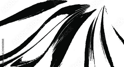 Vector brush sroke texture. Distressed uneven grunge background. Abstract distressed vector illustration. Overlay over any design to create interesting effect and depth. Black isolated on white. EPS10