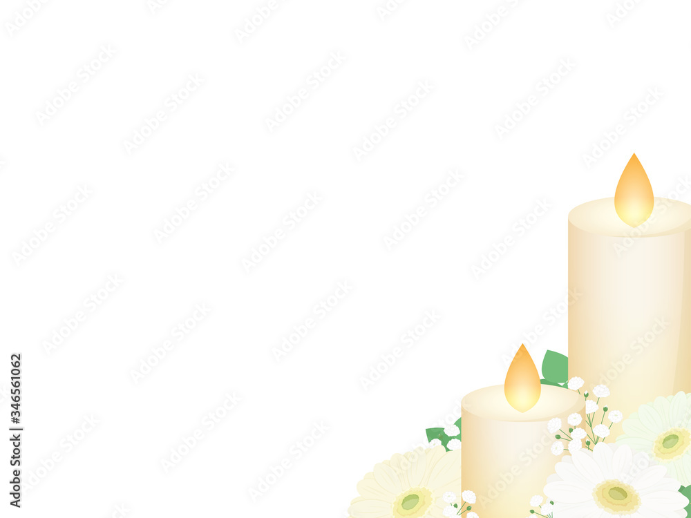 結婚式の机の上の飾りのフレームイラスト 装花 Vector De Stock Adobe Stock