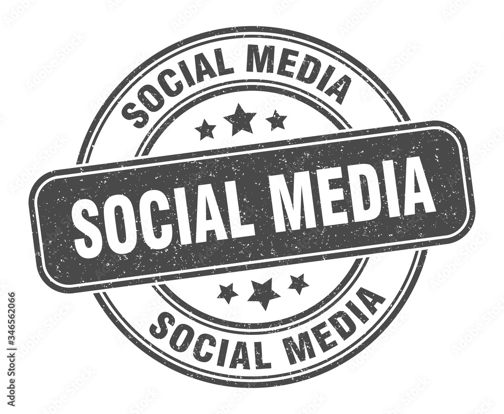 social media stamp. social media label. round grunge sign