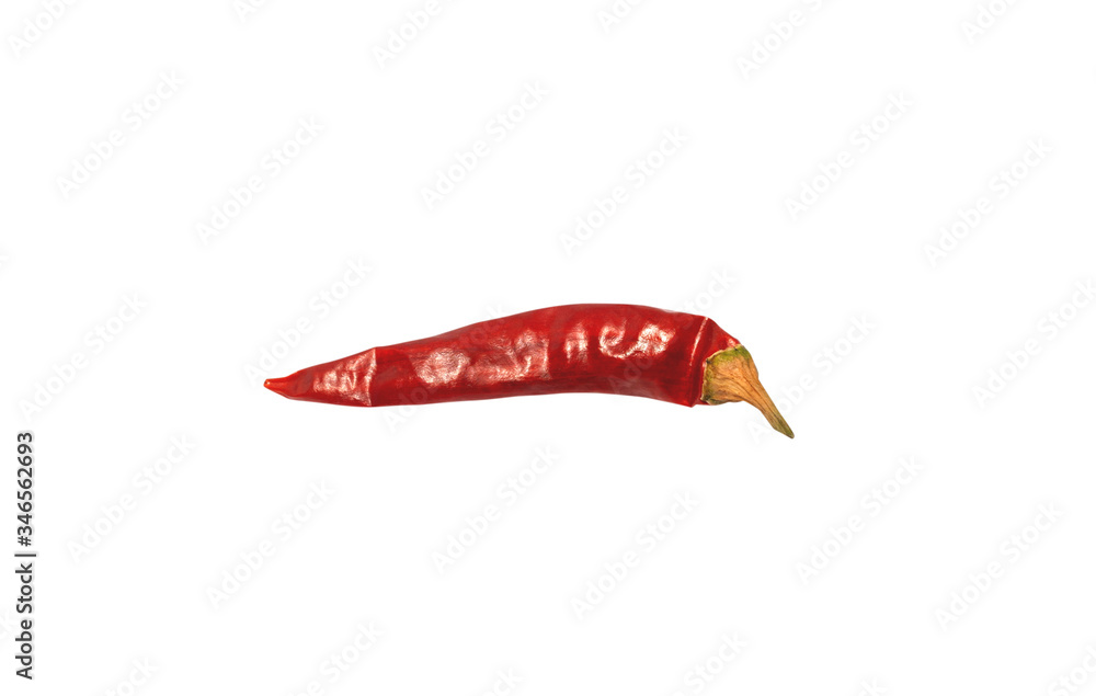 Spicy dried red chili isolated on white background Spicy dried red chili isolated on white background