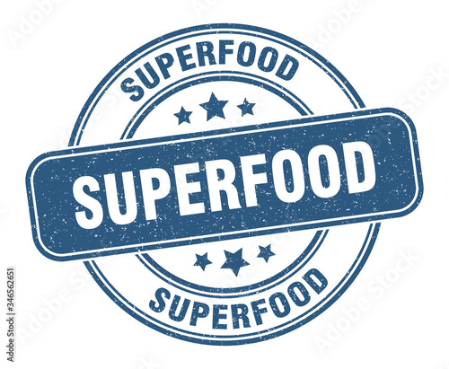 superfood stamp. superfood label. round grunge sign