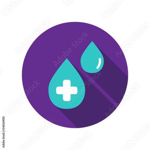 alcohol gel, hand sanitizer flat icon, vector illustration