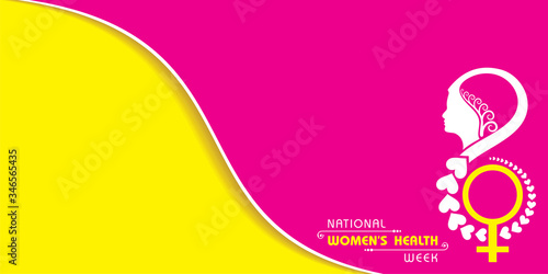 illustration of National Women's health week begins on Mother's Day each year.