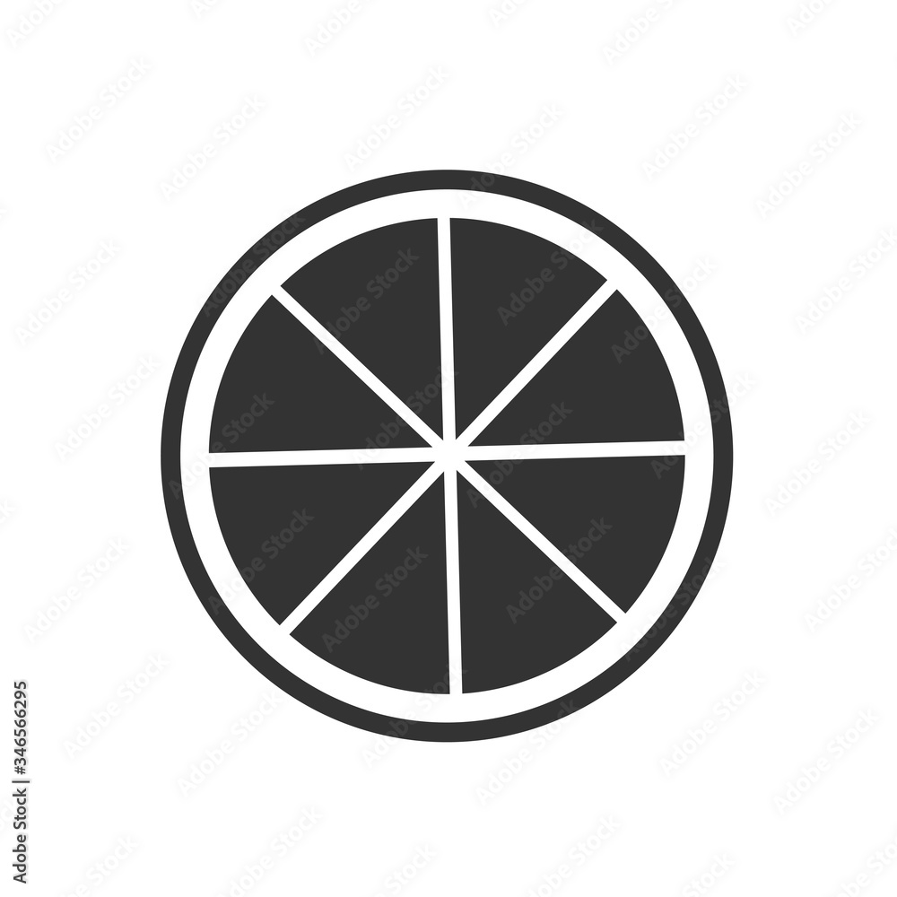 outline lemon slice vector icon. isolated black simple line element illustration from food concept. editable vector stroke lemon.