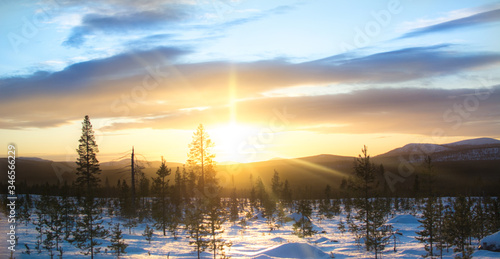 Sonnenuntergang Nordschweden