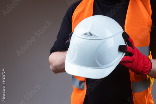Construction helmet close-u...