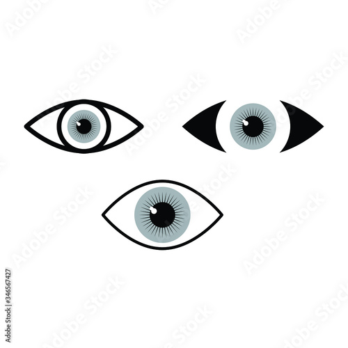 eye icon. blue eye symbols for web design. 