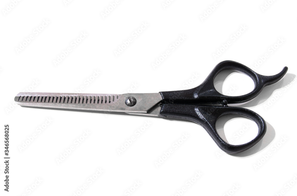 Photo of scissors on a white background Photo of scissors on a white background