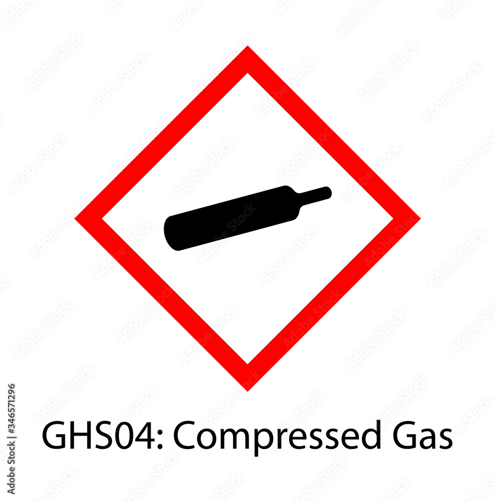 Compressed gas sign (GHS04), GHS pictograms Globally Harmonized System