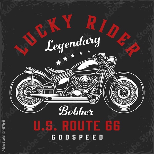 Vintage classic motorcycle print