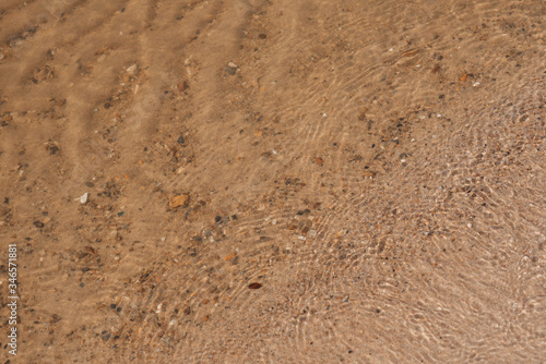 .river bank close up water sand stones