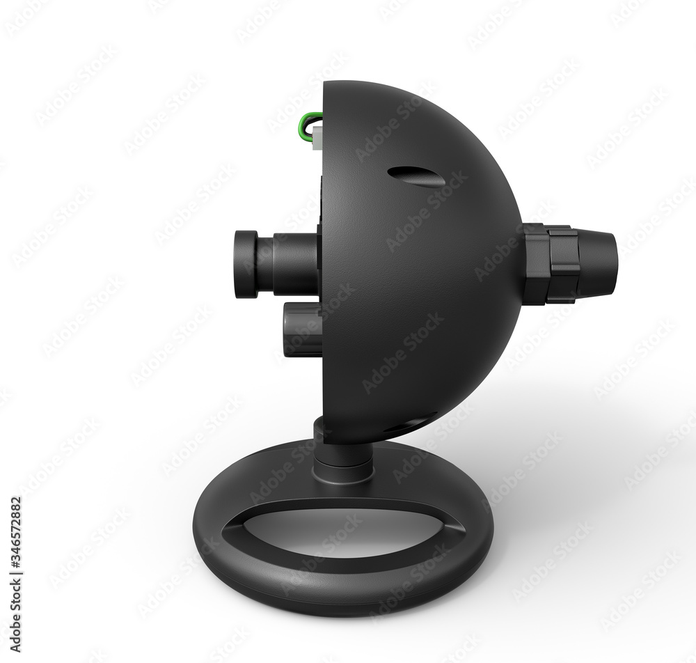 3d rendering of round web camera circuit board isolated on white background 3d rendering of round web camera circuit board isolated on white background