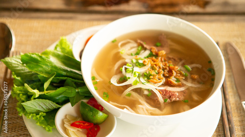 Pho noodle, Vietnamese rice noodle soup