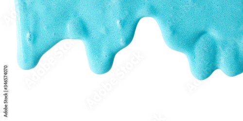 Blue slime isolated on a white background