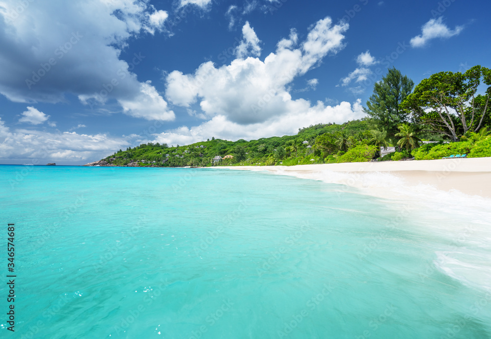 beach on Mahe island, Seychelles