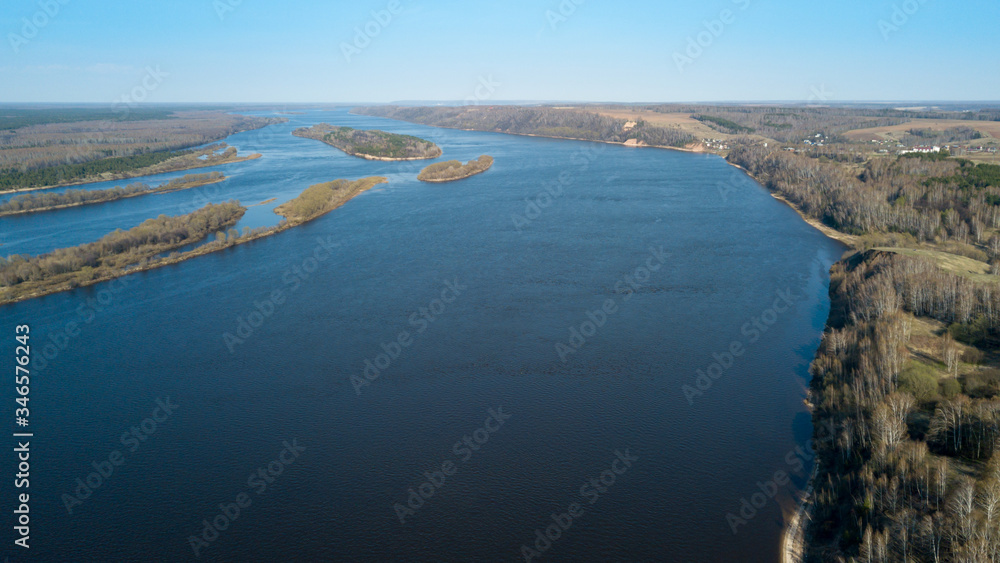 View of the Volga river near the village of Slupenec