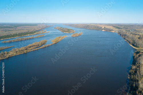 View of the Volga river near the village of Slupenec