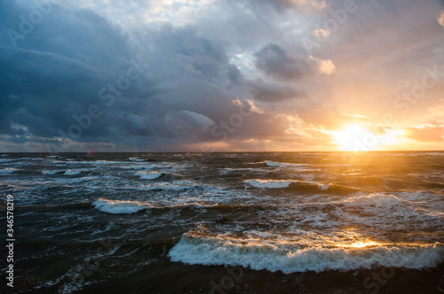 Sunset over the sea