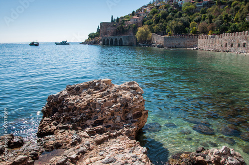 View of the old harbor in Alanya