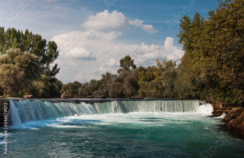 River threshold like a waterfall