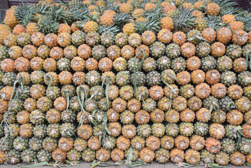 Fresh Pineapple In a local market