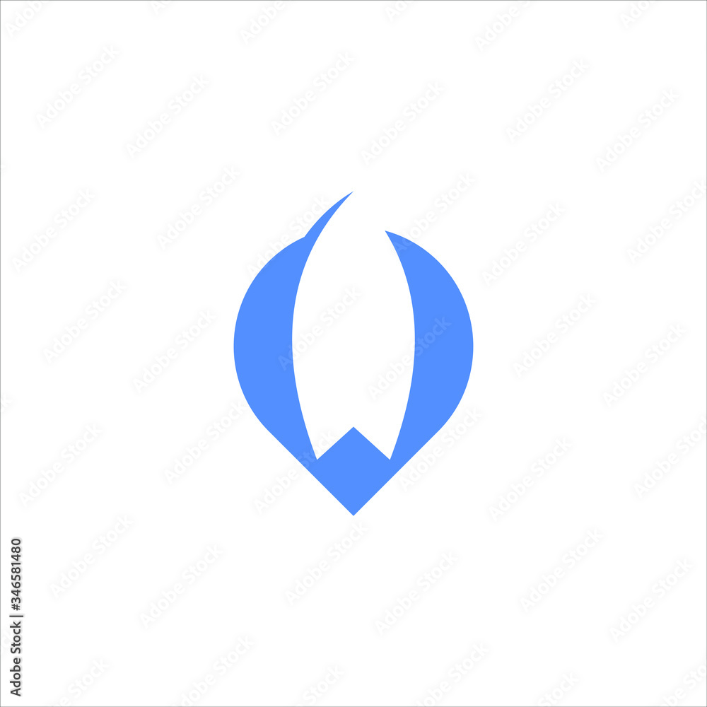 abstract location icon with negative surf space abstract location icon with negative surf space