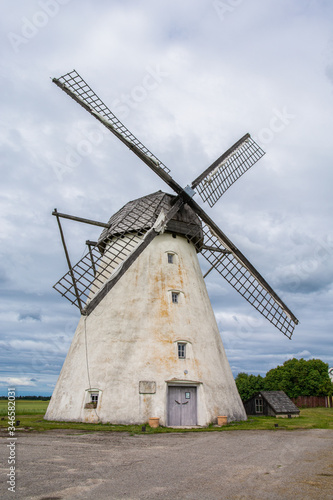 View of Seidla manor windmill, Estonia