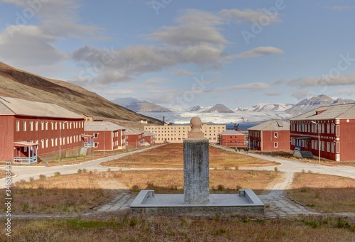 Pyramiden, ancienne ville soviétique au Svalbard (Spitzberg) en Norvège