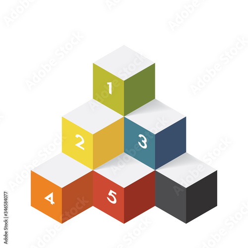 Modern infographic cube design. Business and finance concept. Vector illustration
