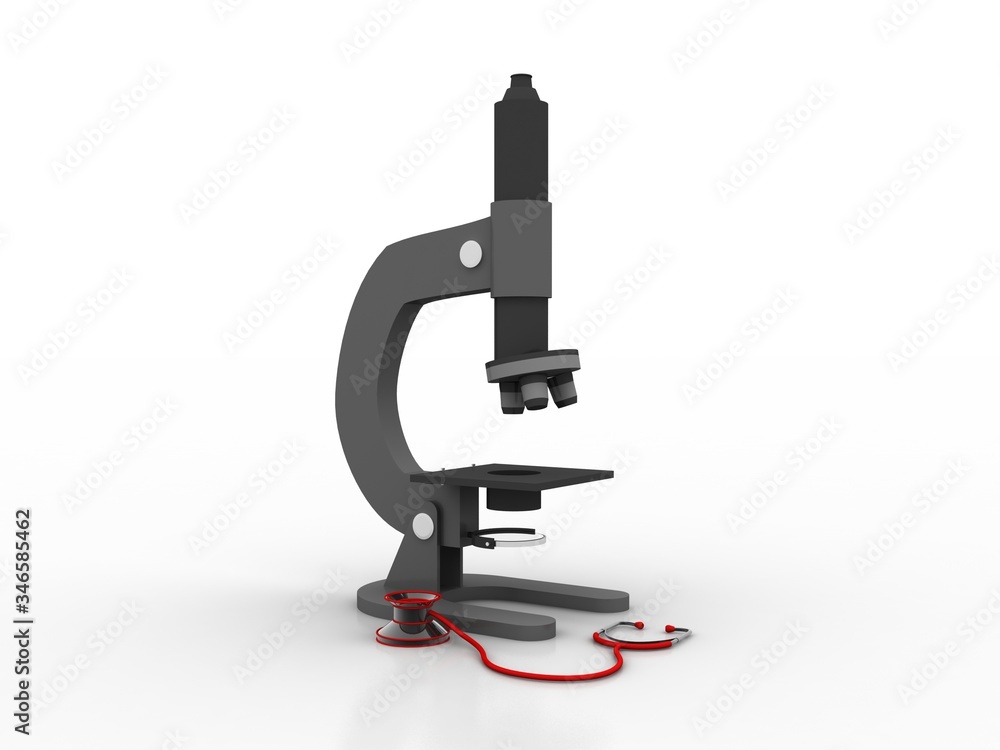 3d rendering Microscope with stethoscope
3d rendering Microscope with stethoscope